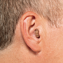 Completley in the canal hearing aid in ear